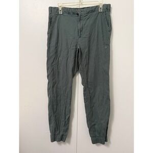Mack Weldon Performance Stretch Joggers Large Green Cotton Spandex Casual Work